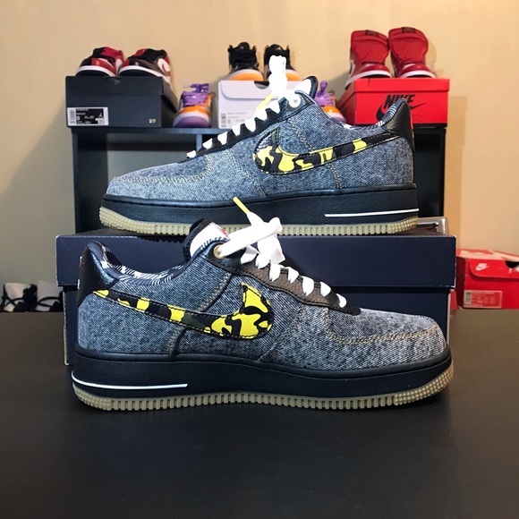 Nike Air Force 1 Low Camo Denim Remix Size 7.5 Men - Picture 4 of 9